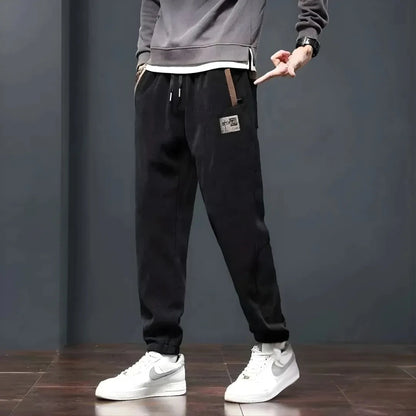Fleece-Lined Corduroy Trousers